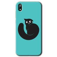 Huawei Y5 2019 Kılıf HD Desen Baskılı Arka Kapak + Temperli Cam - Cat Vector
