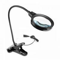 -12 Led Clipslı Işıklı Büyüteç,işıklı Masa Lambası Çalışma Lambası