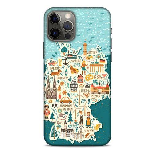 Apple iPhone 12 Pro Kılıf Almanya (2) Kabı Harita