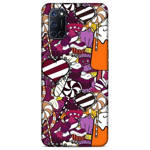 Lopard Oppo A92 Uyumlu Kılıf Soyut Sanat (32) Desenli Soft Silikon Kılıf