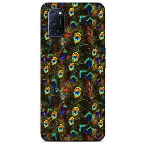 Oppo A92 Kılıf Desenli Özel Seri Tüyler (11) Tam Koruma