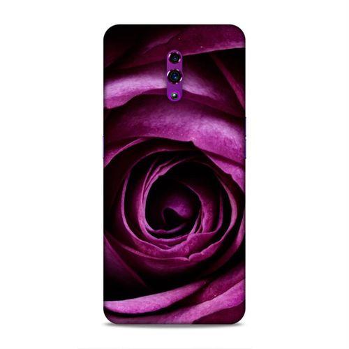 Oppo Reno Kılıf Mor Gul Arka Kapak Silikon Koruma Full Koruyucu