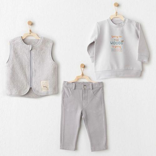 Andywawa Andywawa AC26111 Hello Autumn 3'lü Takım Grey