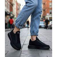 BA0161 Bağcıklı Erkek Yüksek Taban Siyah Spor Ayakkabı