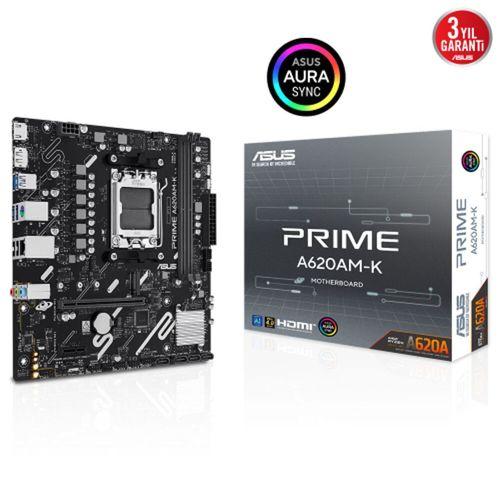 ASUS PRIME A620AM-K, 2xDDR5, 1x M.2, DP, HDMI, AM5 Soket Anakart