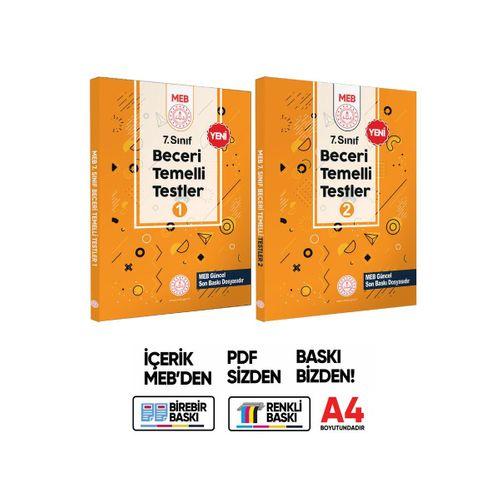 7 Sınıf MEB Beceri Temelli Testler 1 Ve 2  Kitap Set Örnek Soru Bankası (Renkli Baskı) BASKI ÜCRETİ