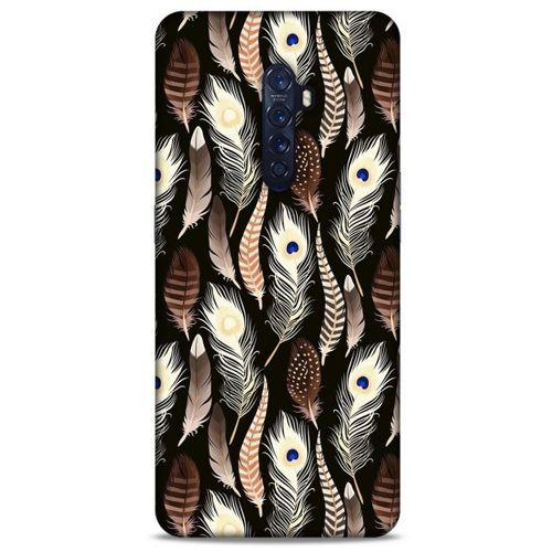 Oppo Reno 2 Kılıf Desenli Özel Seri Tüyler (8) Baskılı Kılıf