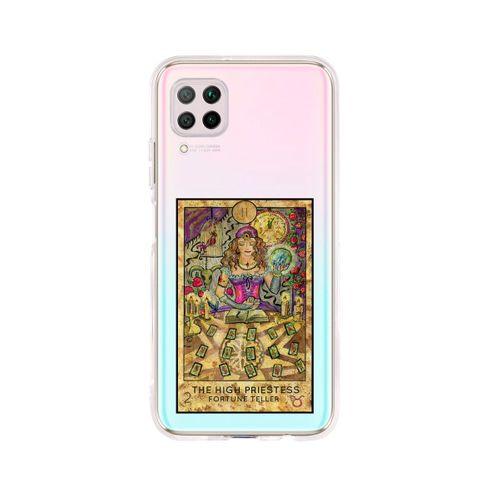 Huawei P40 Lite The High Priestess Desenli Premium Şeffaf Silikon Kılıf