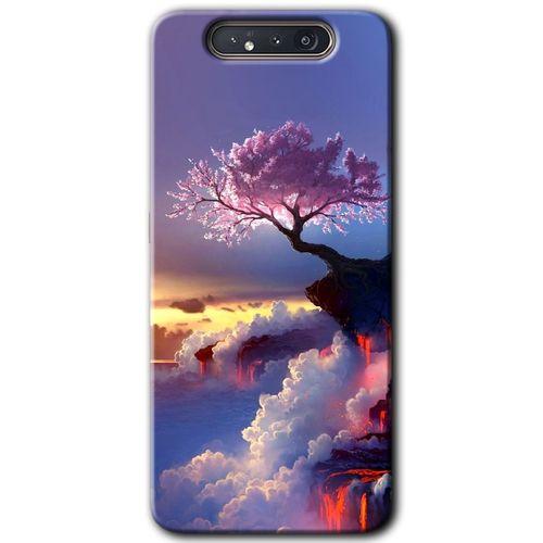 Potkal Hediye Fabrikası Samsung Galaxy A80 HD Baskılı Kılıf + 9D Tam Ekran Koruyucu - Wash Red Wall