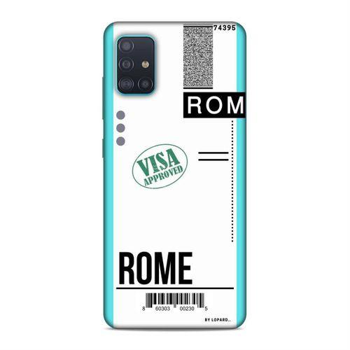 Samsung Galaxy A51 Kılıf Uçak Bileti Rome Arka Kapak Koruma Desenli Full Koruyucu
