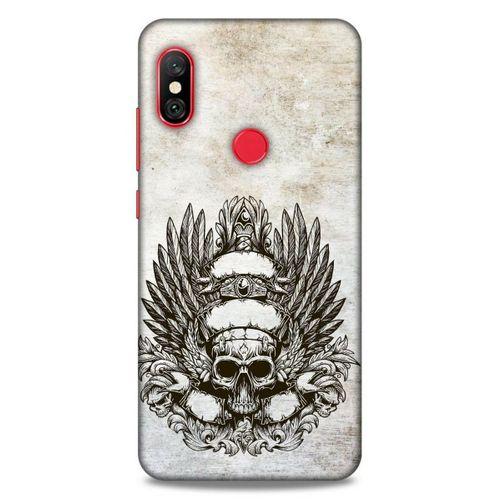 Lopard Xiaomi Redmi Note 6 Pro Uyumlu Kılıf Tattoo's (6) Silikon Kılıf Siyah Gri