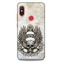 Lopard Xiaomi Redmi Note 6 Pro Uyumlu Kılıf Tattoo's (6) Silikon Kılıf Siyah Gri