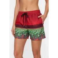 Deniz Şortu Fermuarlı Cepli File Astarlı Hızlı Kuruyan Premium - Kırmızı