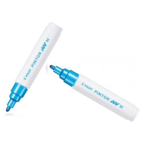 PILOT PİNTOR (M) YUVARLAK UÇ METALİK MAVİ ( İki Adet )