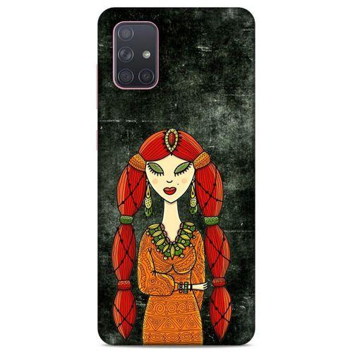 Lopard Samsung Galaxy A71 Uyumlu Kılıf Sürreal Yüzler ♀ (36) Glitter Kılıf Desenli