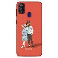 Samsung Galaxy M21 Kılıf FunnyMaX (15) Antişok Kılıf Kırmızı Kedi Köpek