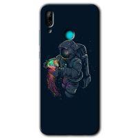 Huawei P smart 2019 HD Baskılı Kılıf + 9D Tam Ekran Koruyucu - Astronot Kıyafeti