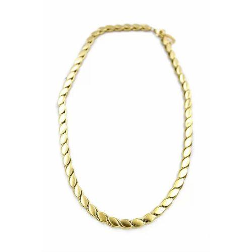 Kalın Kısa Arpa Zincir Kolye - Altın