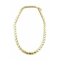 Kalın Kısa Arpa Zincir Kolye - Altın