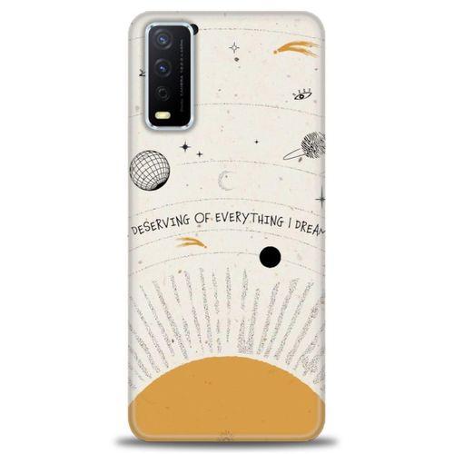 Vivo Y20S Kılıf HD Baskılı Kılıf - Evren + Tam Ekran Koruyucu