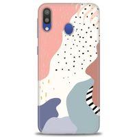 Samsung Galaxy A10S Kılıf HD Baskılı Kılıf - Yaprak ve Benekler + Tam Ekran Koruyucu