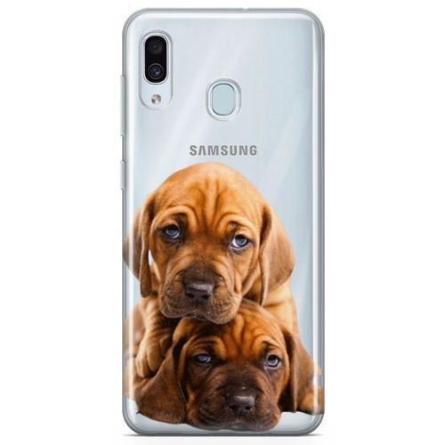 Samsung Galaxy A20 Kılıf Amstaff Dachshund Arka Kapak Koruma Desenli Full Koruyucu