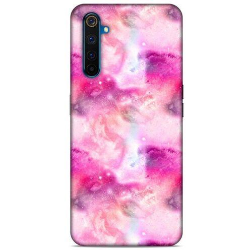 Mermer Desenli (5) Tema Koruma Kabı Fuşya Oppo Realme 6 Pro Kılıf