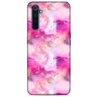 Mermer Desenli (5) Tema Koruma Kabı Fuşya Oppo Realme 6 Pro Kılıf