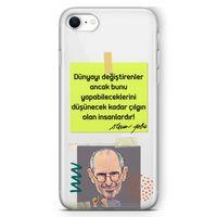 Apple iPhone SE 2020 Kılıf Caps Steve Jobs Arka Kapak Koruma Desenli Full Koruyucu