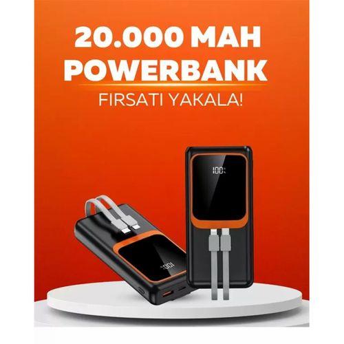 20.000 Mah Powerbank – 22.5w Hızlı Şarj, Çok Kablolu, Dijital Göstergeli