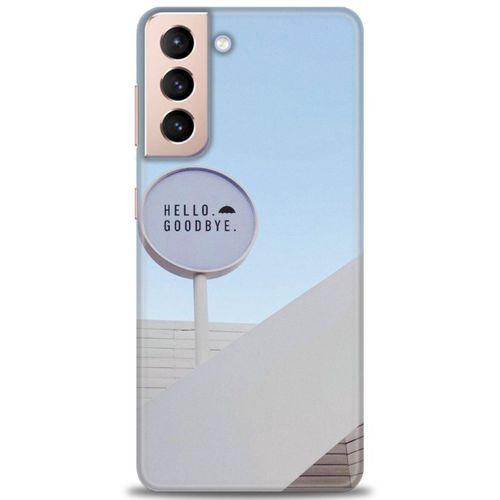 Samsung Galaxy S21 FE Kılıf HD Baskılı Kılıf - Hello GoodBye + Tam Ekran Koruyucu