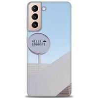 Samsung Galaxy S21 FE Kılıf HD Baskılı Kılıf - Hello GoodBye + Tam Ekran Koruyucu