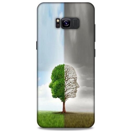Samsung Galaxy S8 Plus Kılıf Depresyon (35) Fit Design Kılıf Toz Pembe Lacivert