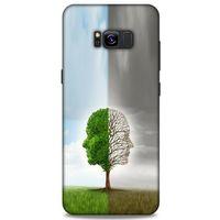 Samsung Galaxy S8 Plus Kılıf Depresyon (35) Fit Design Kılıf Toz Pembe Lacivert