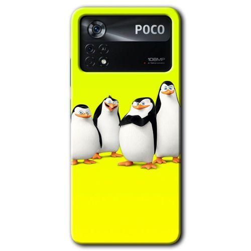 Potkal Hediye Fabrikası Poco x4 Pro Kılıf HD Desen Baskılı Arka Kapak - Penguenler