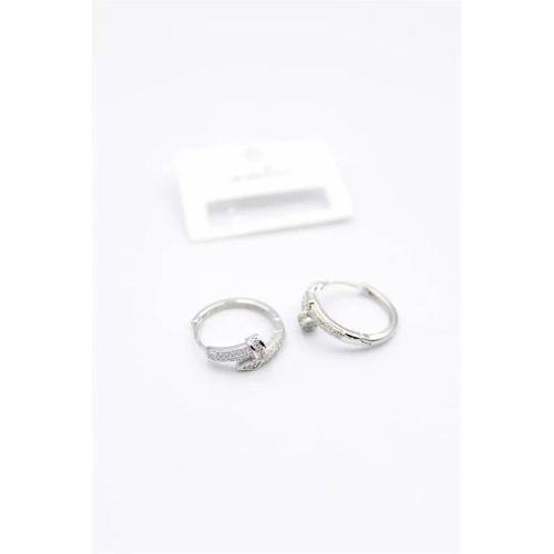 Taşlı Çivi Küpe - Gümüş