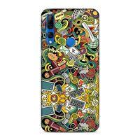 Huawei Y9 Prime 2019 Kılıf Wireless Doodle Arka Kapak Silikon Koruma Full Koruyucu