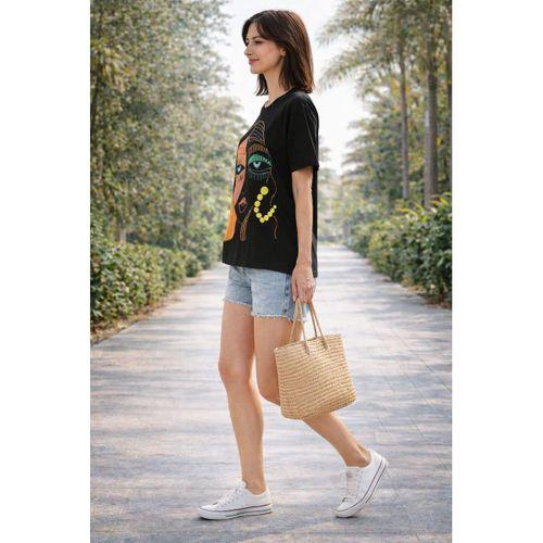 ALEXANDERGARDI Baskılı Basic Kadın T-shirt