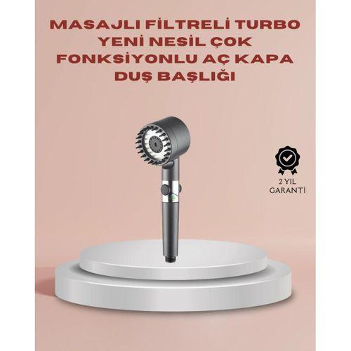 Filtreli Masaj Özellikli Duş Başlığı Aç Kapa Tuşlu