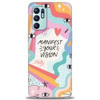 Oppo Reno 6 Kılıf HD Baskılı Kılıf - Manifest Your Vision + Tam Ekran Koruyucu