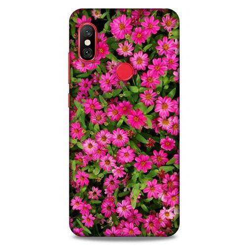 Lopard Xiaomi Mi A2 Lite Uyumlu Kılıf Bahar (40) Fit Silikon Kılıf Koyu Pembe
