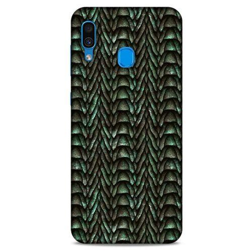 Samsung Galaxy A30 Kılıf Dragons (9) Kılıf Ejderha Cilt Açık Yeşil