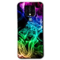Tecno Camon 16 Kılıf HD Desen Baskılı Arka Kapak - Smoke Colorful