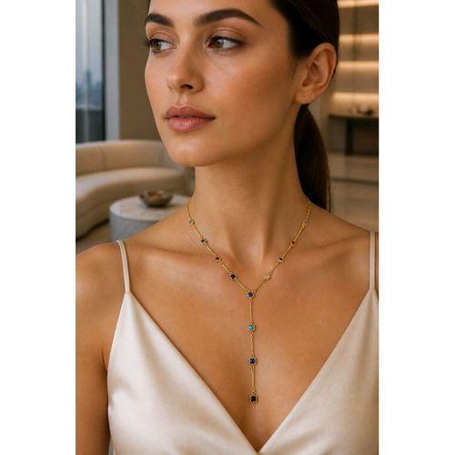Lüks Zirkon Taşlı Figürlü Gösterişli  Y Kolye