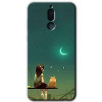 Potkal Hediye Fabrikası Huawei Mate 10 Lite Kılıf HD Desen Baskılı Arka Kapak - Kedili Kız