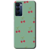 Potkal Hediye Fabrikası Tecno Camon 18P Kılıf HD Desen Baskılı Arka Kapak - Kiraz Berry