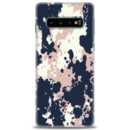 Samsung Galaxy S10 Kılıf HD Baskılı Kılıf - Lacivert + Tam Ekran Koruyucu
