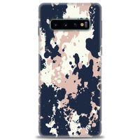 Samsung Galaxy S10 Kılıf HD Baskılı Kılıf - Lacivert + Tam Ekran Koruyucu