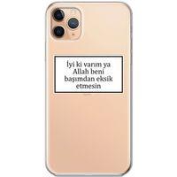 Iphone 11 Pro Kılıf HD Yazı Baskılı Silikon Arka Kapak - Yazı 11