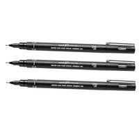 UNİBALL PİN ( 0.6) FİNE LİNE AKRİLİK UÇLU KALEM SİYAH ( 3 Adet )